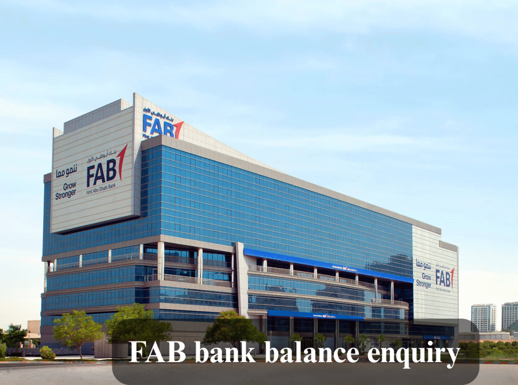 FAB bank balance enquiry